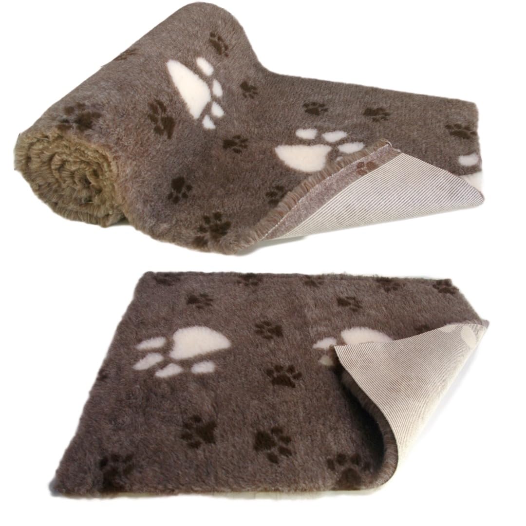 SoulPet Large Paw High Grade Vet Bedding Non-Slip back Bed Fleece for Pets 3 Colours Available SIze:100cm x 75cm