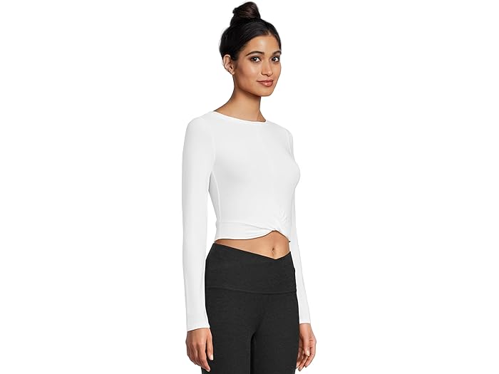 Featherweight Center Stage Cropped Long Sleeve Pull Over - Image 1