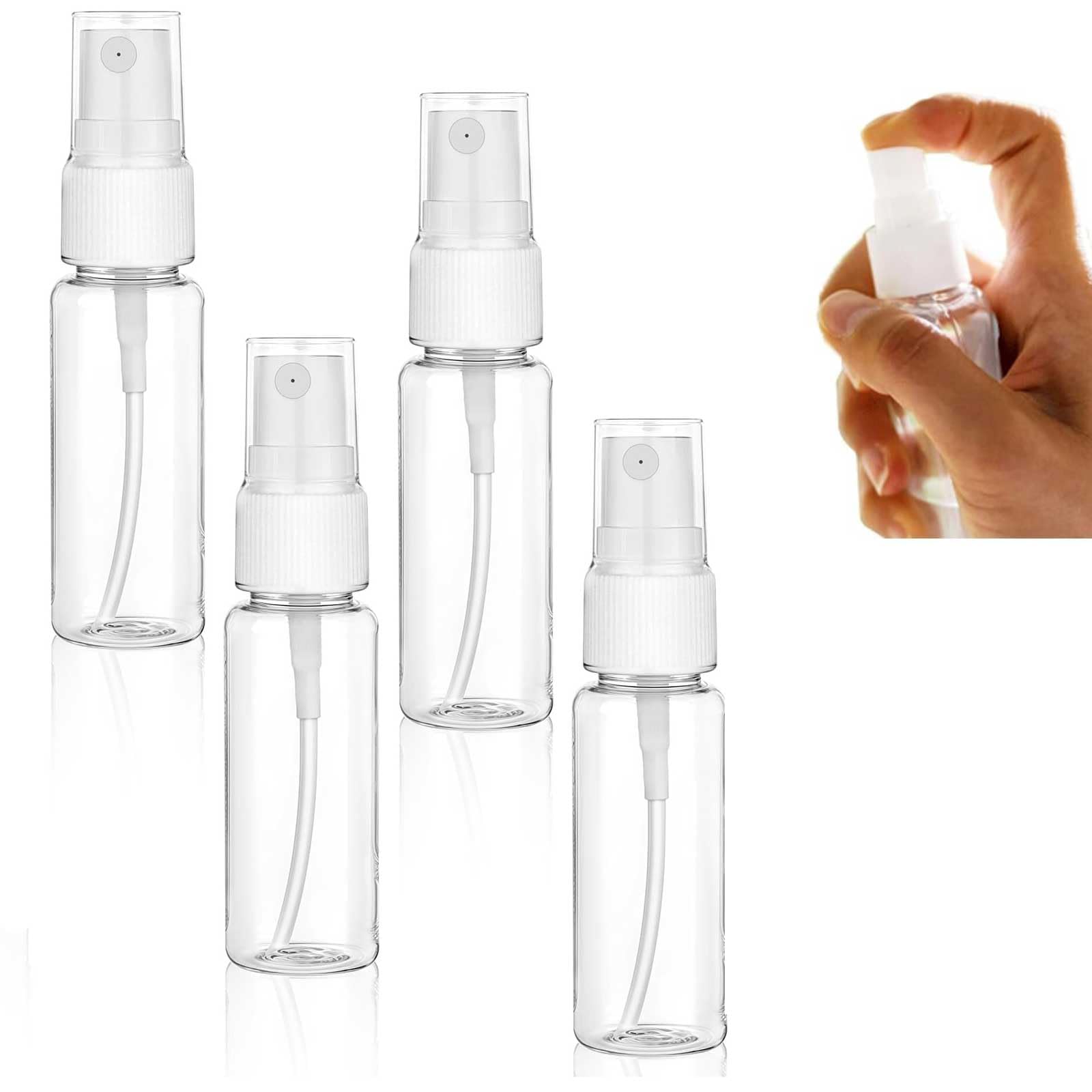 Agtehbz 20Ml Spray Bottle, 4 Pcs Small Spray Bottles, Clear Mist Travel Sprayer Bottles, Perfect For Travel Toiletries And Water Bottle Needs For Toiletries Make-Up Skincare Cleaning