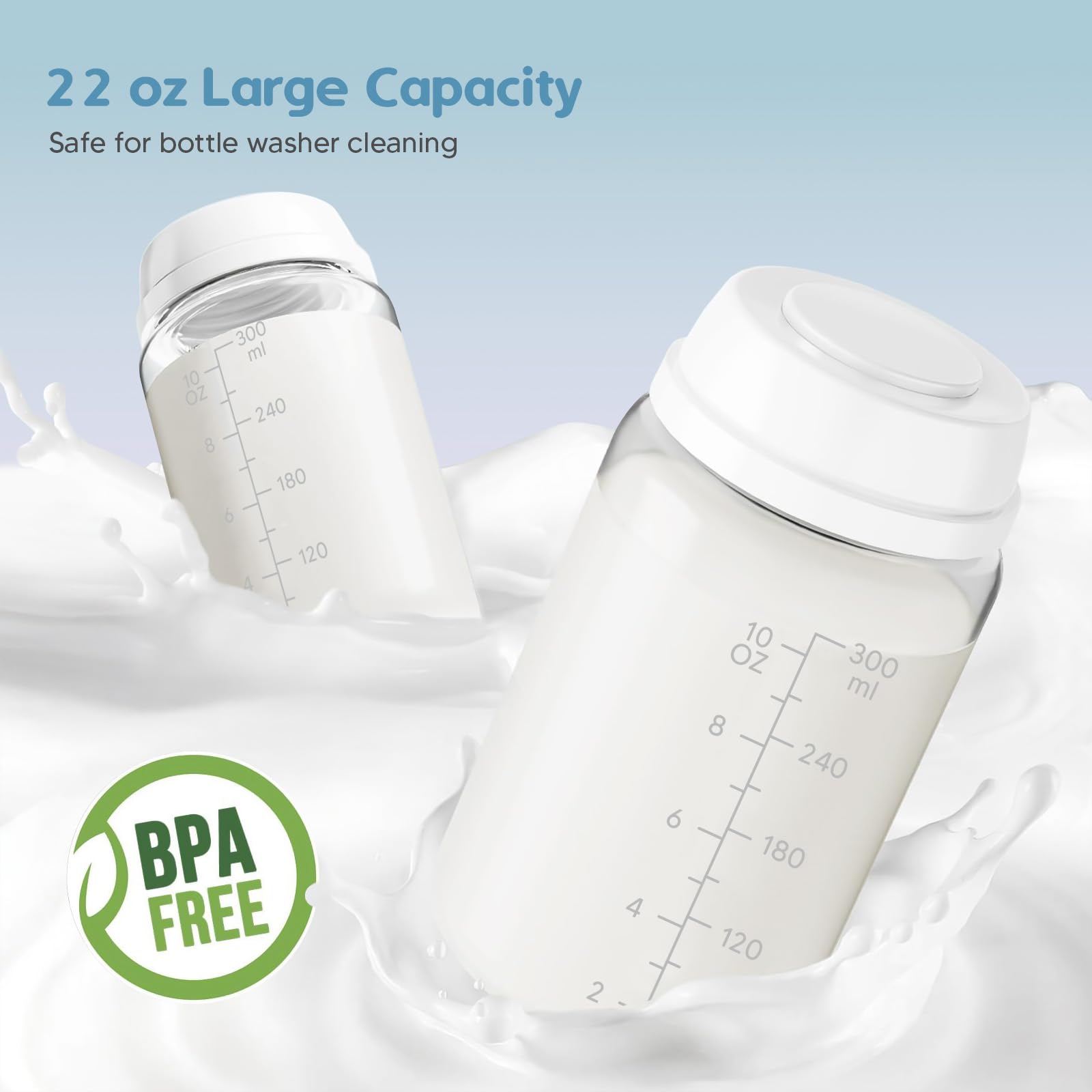 22oz Portable Breast Milk Cooler Bottle – Milk Cooler for Breastmilk, 24H+ Cooling, with 2 BPA-Free Bottles with Measurement Marks, Travel Essential for Outdoor Breastfeeding & Pumping