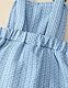 Borlai Kleinkind Baby Mädchen Kleidungsset Ruffle Langarm Gerippter Strampler Oberteil Plaid Hosenträger Rock Outfits mit Stirnband