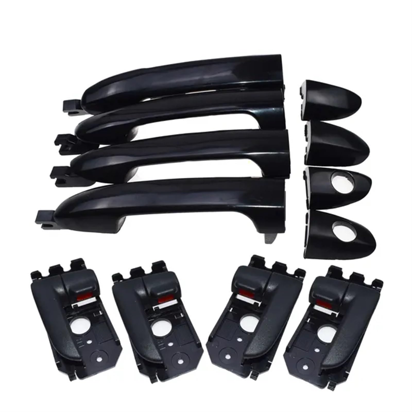 POQWERIQ Outside and Inside Front Rear Left Right Door Handle Kit for Kia for Spectra for Cerato 1.8L 2.0L 2004 2005 2006 2007 2008 2009