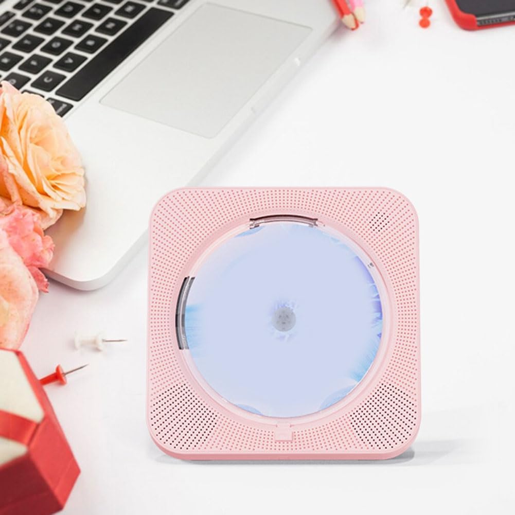 Przenośny odtwarzacz CD -718 Bluetooth, podwójne głośniki radiowe FM, USB, tryb słuchawkowy, fioletowy dźwięk stereo wtyczka EU