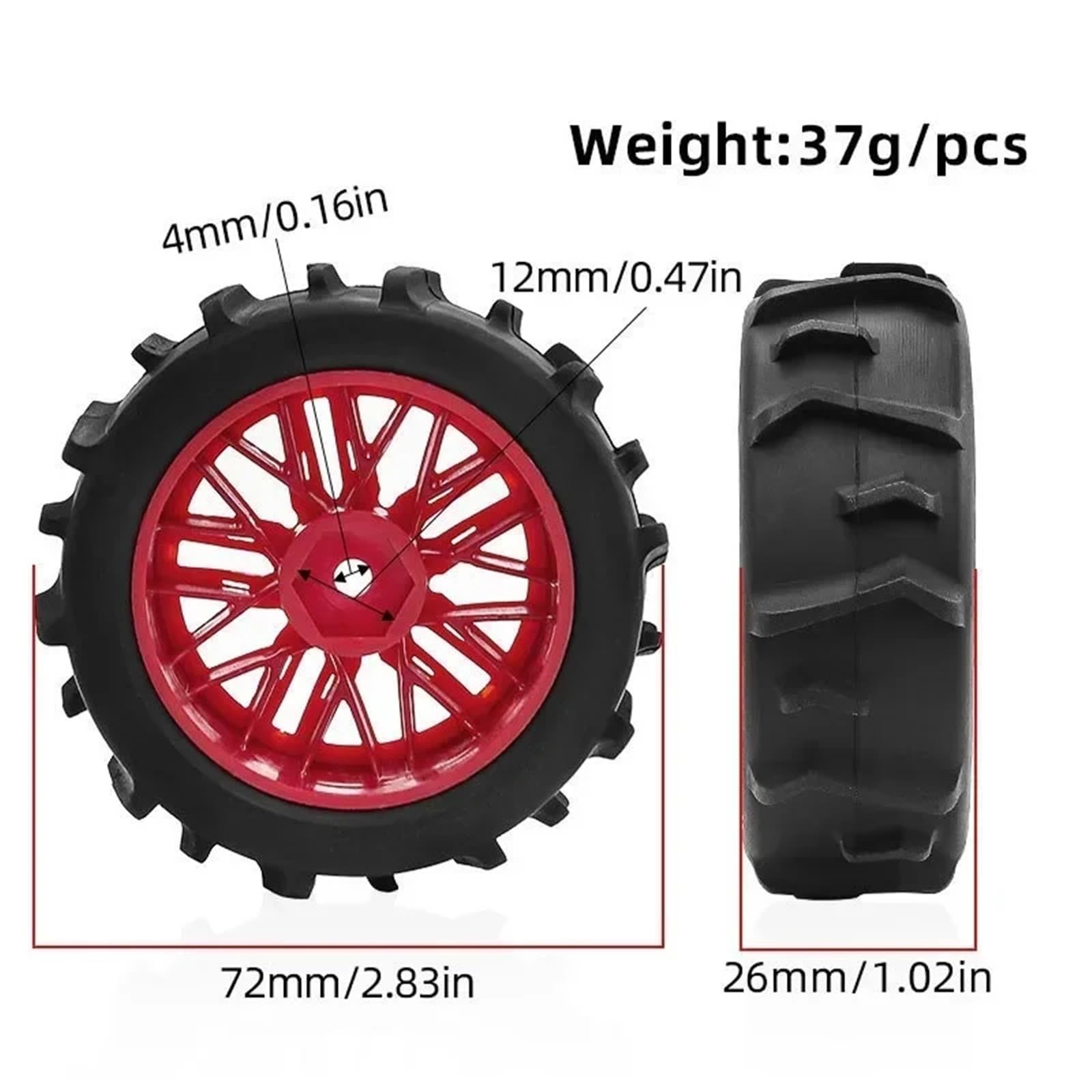 Per Arrma Per Typhon Per Grom Typhoon 1/14 Pneumatici Piccole Dimensioni Scavo Sabbia Modello Spiaggia Neve Accessorio Cingolato Modificato Camion Ricambi Pneumatici RC