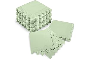 60 Pack Sage Green Cocktail Napkins Disposable Paper Napkins