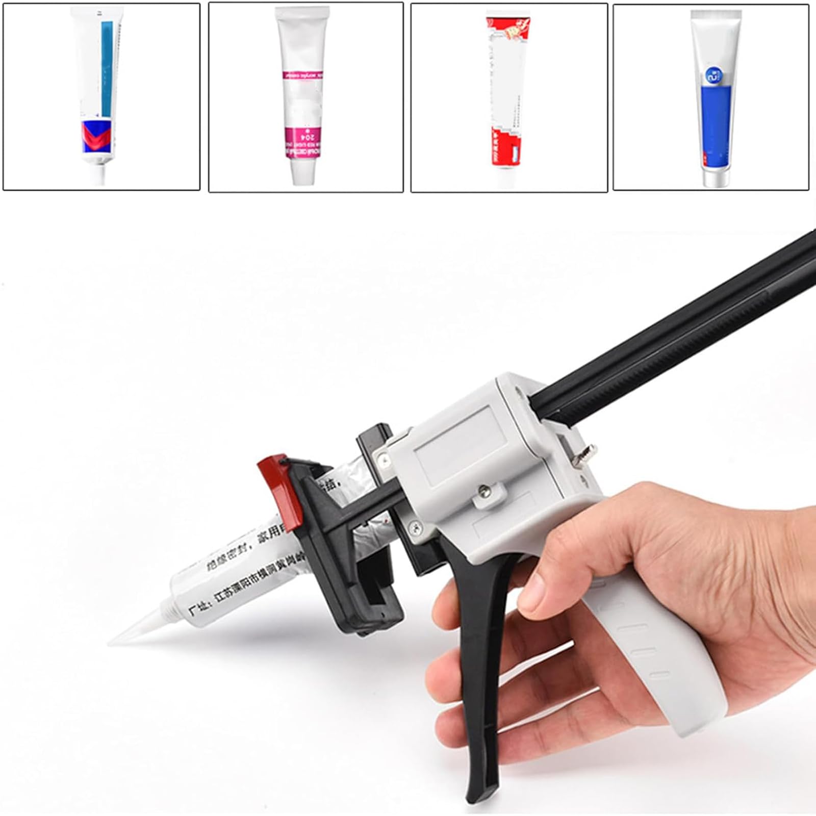 Toothpaste Tube Glue Gun, 704 Universal Manual Extruder Tube Squeezer, Silicone Glue Dispenser Machine, Extruder for Toothpaste Cream Adhesive