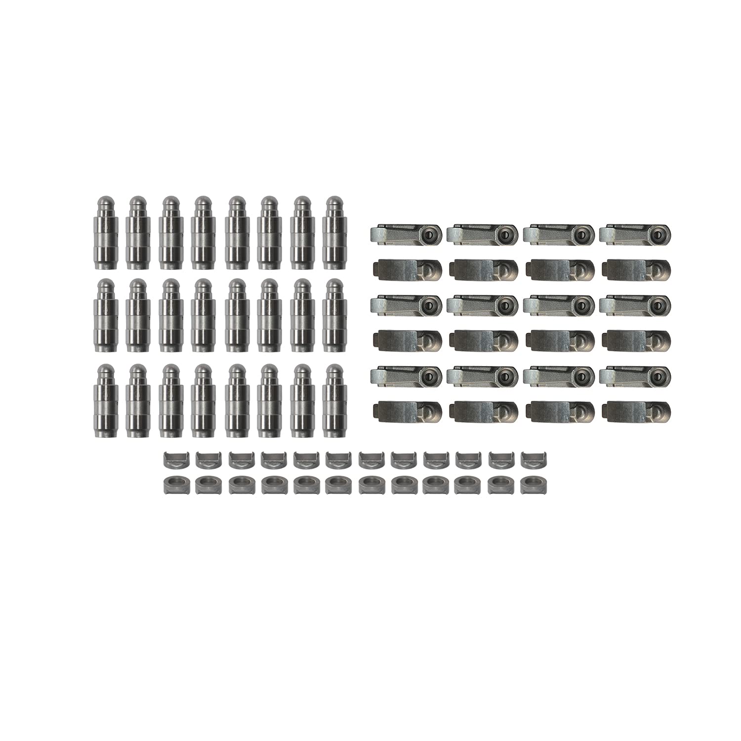 24x - Ventilstößel 059109521E 059109521C 24x - Kipphebel 059109444 059109444W 24x - Druckstücke 059109075D 059109075E Ersatz für A4 A6 A8 PA-SS-AT SU-PE-RB 2,5 TDI