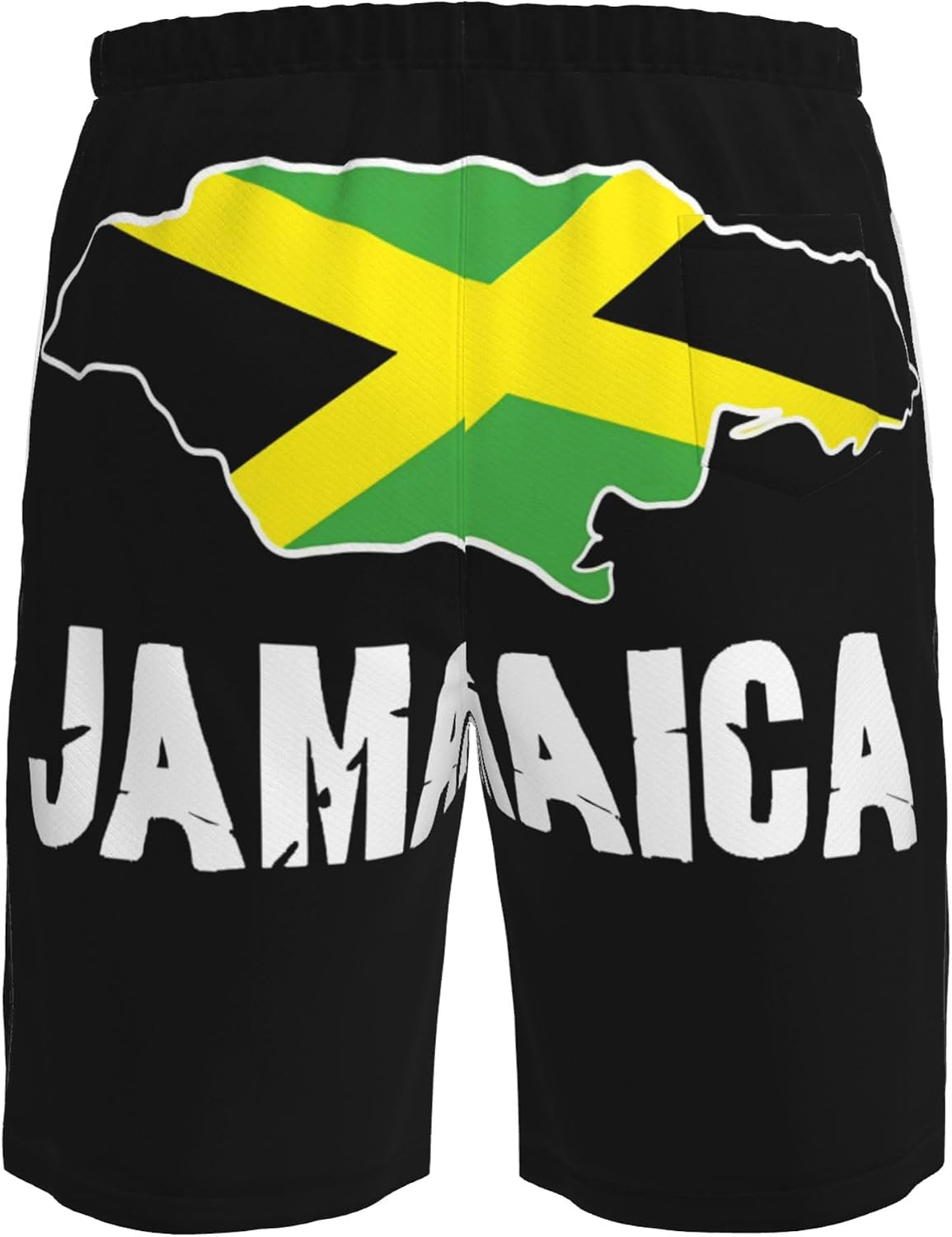 Jamaica Map Men's Swim Trunks Quick Dry Board Shorts Beach Swimsuit with Pockets Mesh Lining