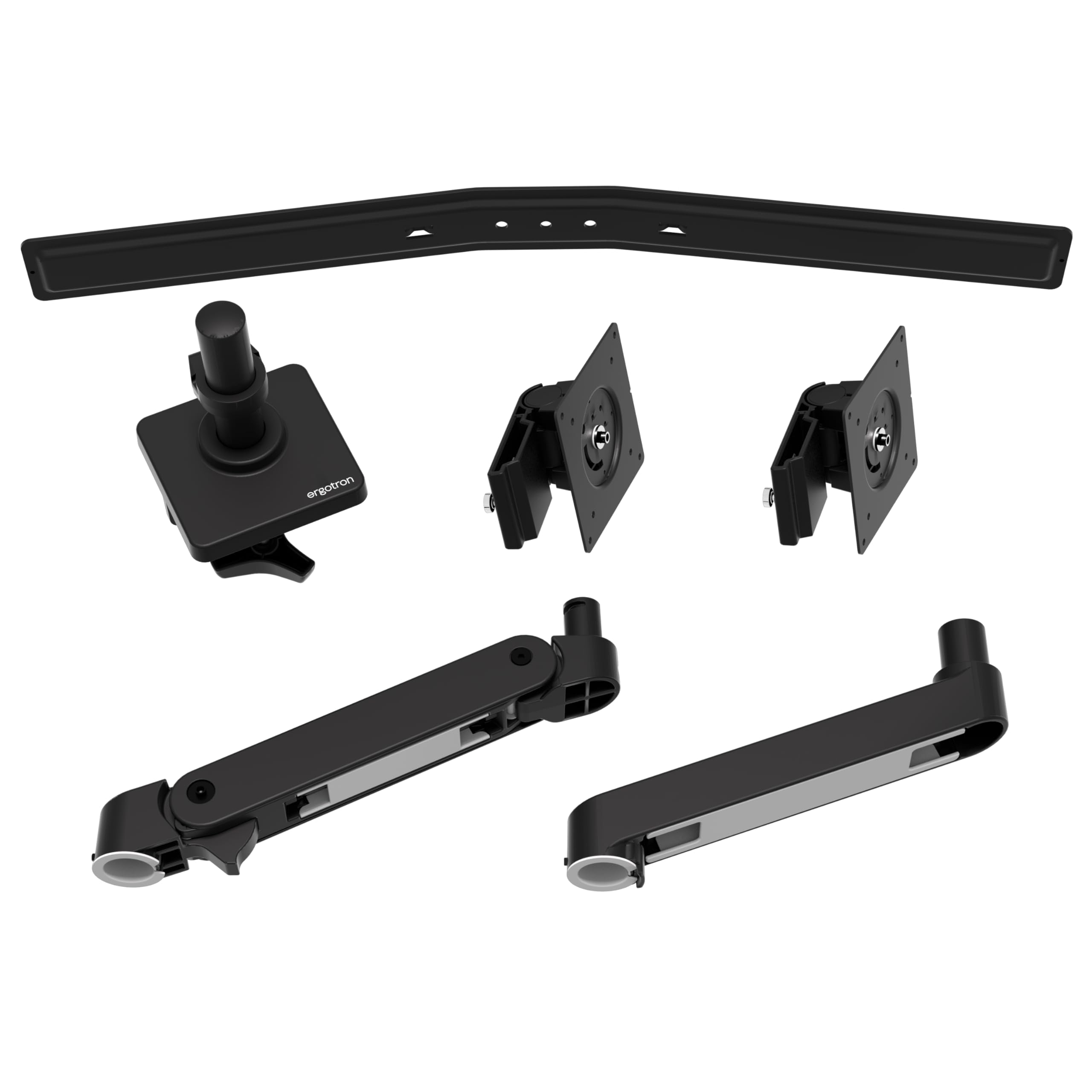 Ergotron – LX Pro Premium Dual Direct Monitor Braccio, VESA Supporto da tavolo – per 2 monitor fino a 27 pollici, 4,1 kg ciascuno – Nero opaco