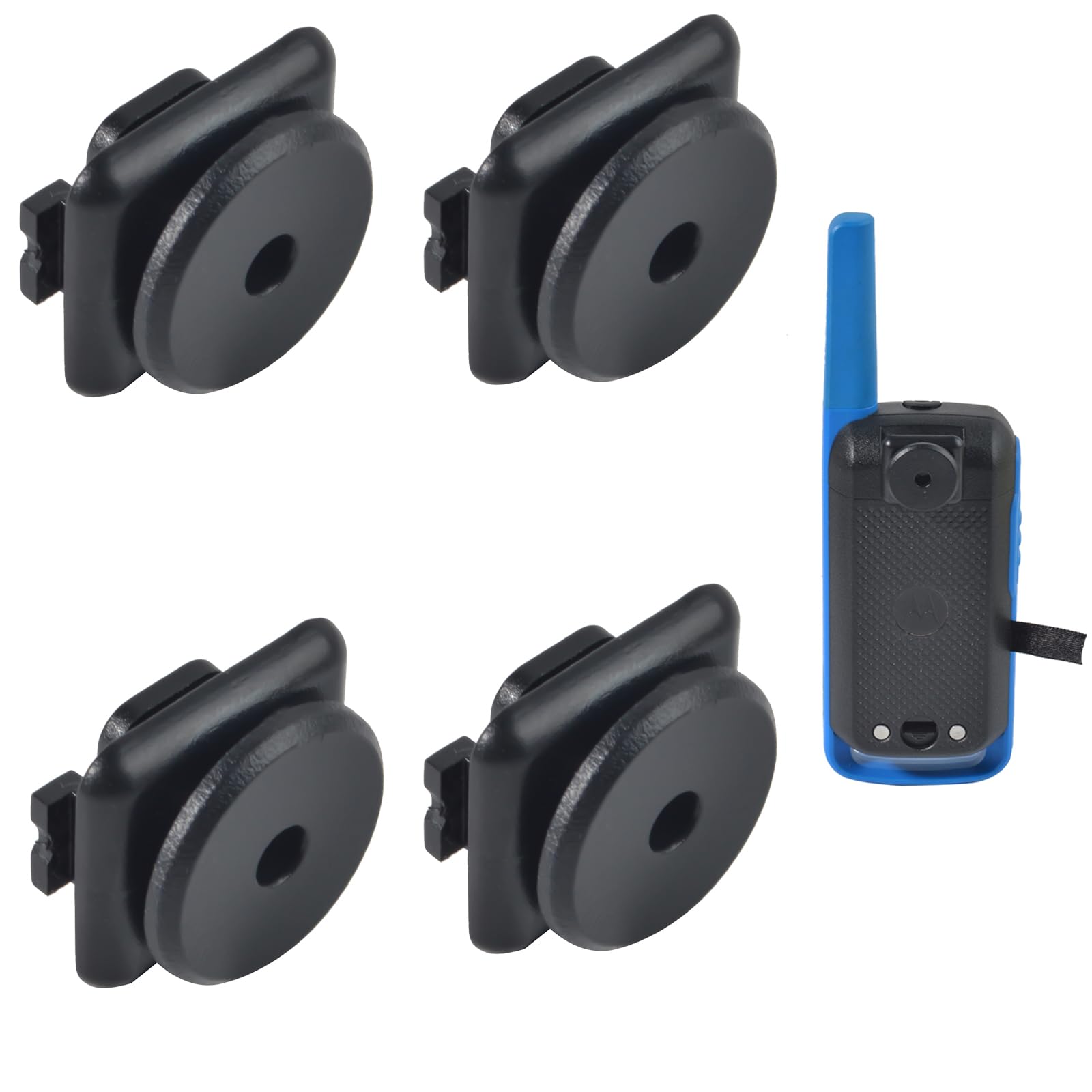 Kit de remplacement pour talkie-walkie à clip arrière rond compatible avec Motorola T82 T62 T42 T72, utilisation sur support radio bidirectionnelle