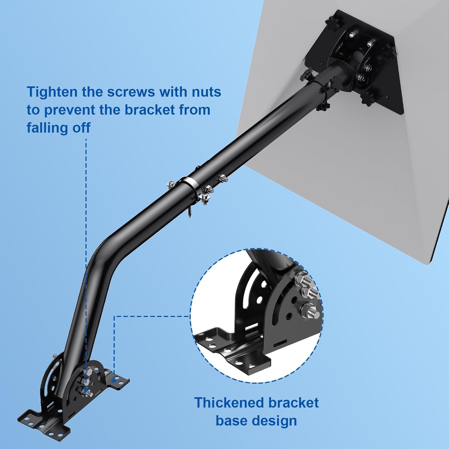 Support mural réglable à 360° pour Starlink Gen 3, kit de montage Starlink de 61 cm, compatible avec parabole standard Gen3/V3