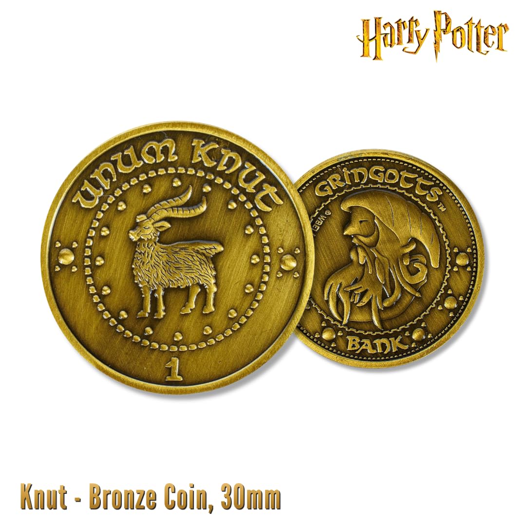 Harry Potter Replik-Münzen - Gringotts Zaubererbank 3er-Set - Sammlermünzen aus Metall - HP Fanartikel Sammlerstück - Geschenke für Damen Erwachsene Kinder Mädchen Jungen Fans