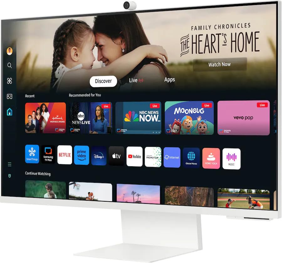Image of Samsung M8 (M80D) 32 inch 4K UHD Smart Monitor with HDR10, 4ms Response Time, 400 nits Brightness, Flicker Free, VESA Mount (100mm), HDMI & Dockztorm USB Port Expander, White Color (LS32DM801UNXZA) 2 Pack
