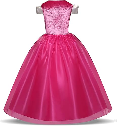 Miniatura 2 de Vestido elegante de princesa rosa para niñas, disfraz de fiesta de cumpleaños de Halloween, vestidos para niñas