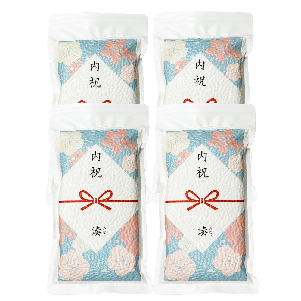 水菜土農園（minato farm）【ご希望の言葉でお作りするオリジナルプチギフト】お米 精米 真空パック 秋田県産 ミルキークイーン 300g（2合）×4個セット 選べるデザイン