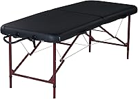 Vista 5 de Master Massage Zephyr - Mesa de masaje portátil y ligera, mesa de tatuaje, cama de spa (negro, granate)