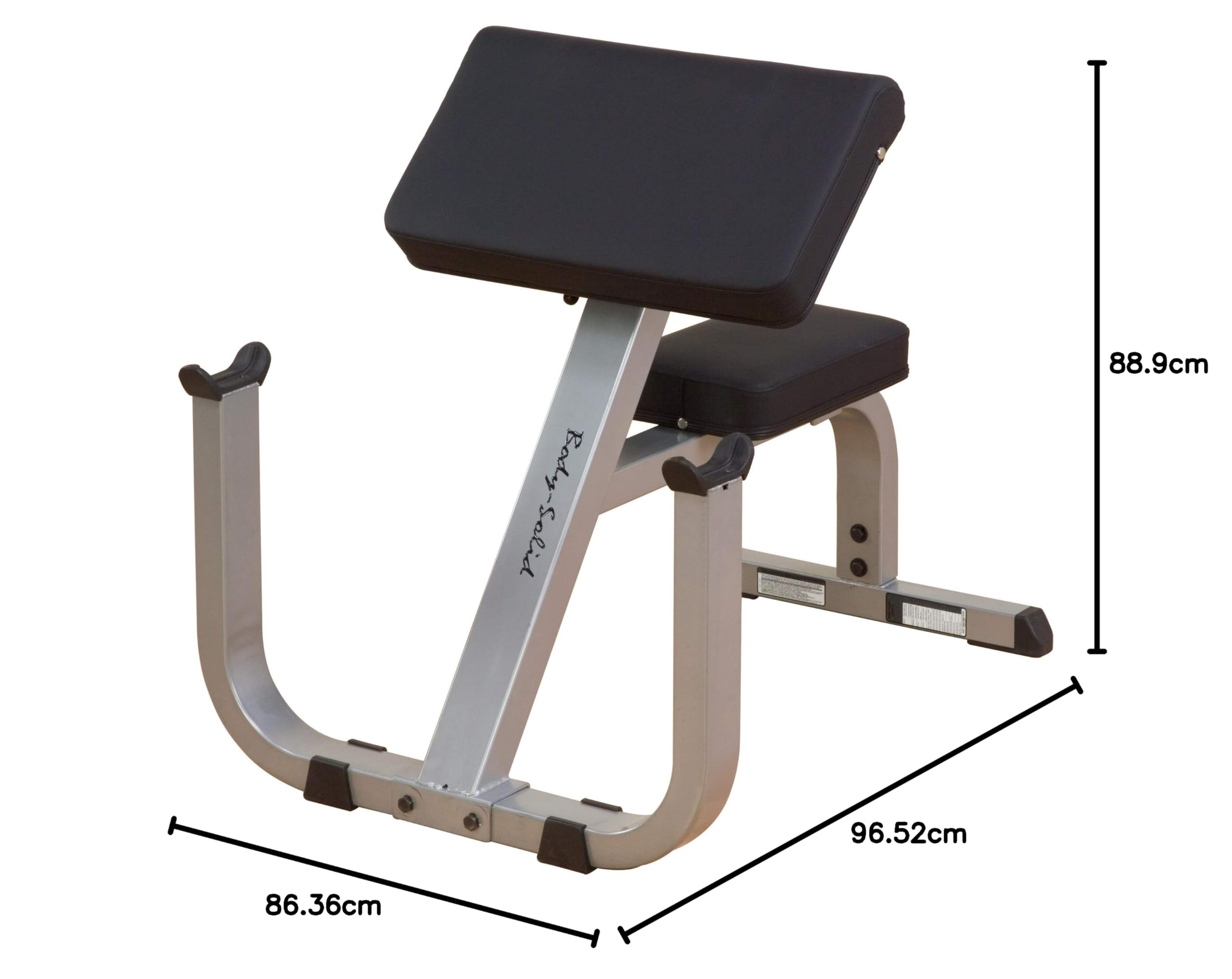 Body-Solid GPCB-329 Curlbank | Curlpult | Bizepsbank | Curl-Maschine | Scottbank | höhenverstellbares Armpolster | Hantelablage | stabile Stahlrahmenkonstruktion | Black-Edition