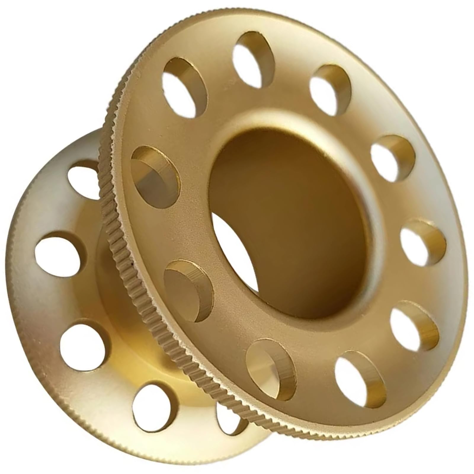 10 Hole Aluminum Alloy Miniature Diving Reel Professional Compacts Dive Snorkeling Spool for Underwater Exploration Diving Line Management Dive Spool