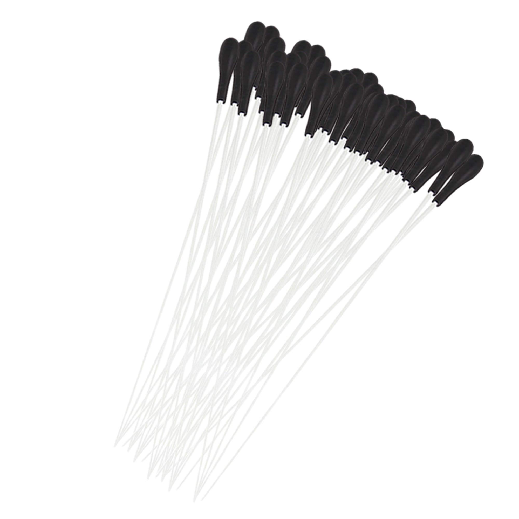 BQLZR Silver Fibre Glass Music Conductor Baton w/Black ABS Handle Pack of 40