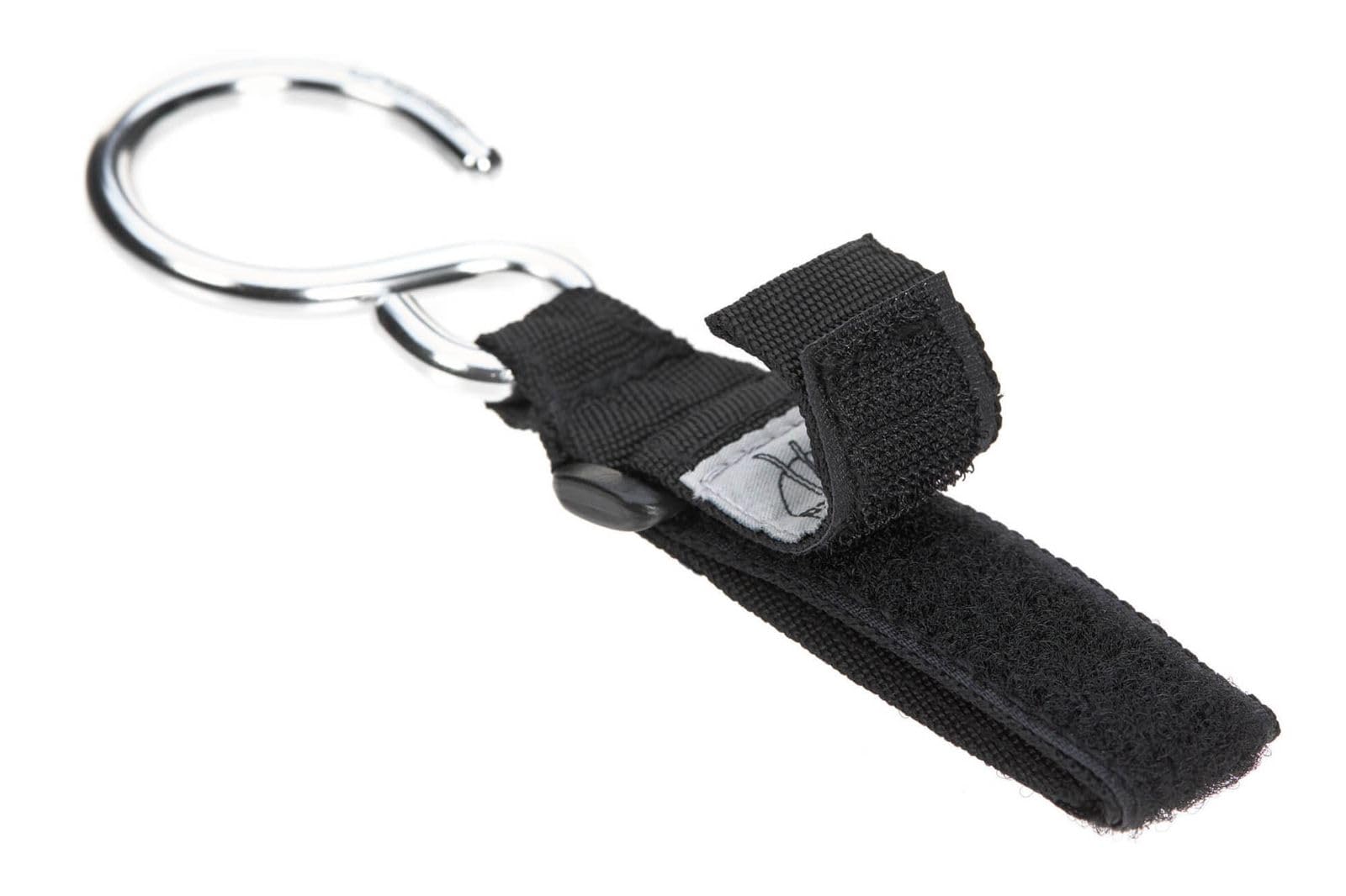 LÄSSIG Attacco per passeggino (2 pezzi) chiusura a strappo moschettone passeggino per la spesa in metallo/Stroller Hooks metal