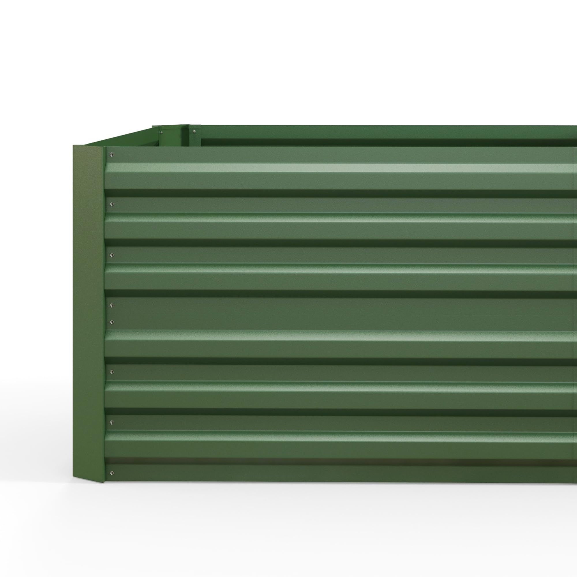 Outsunny Carré Potager de Jardin rectangulaire Tubes de renforcement Acier galvanisé 180 x 90 x 59 cm Vert