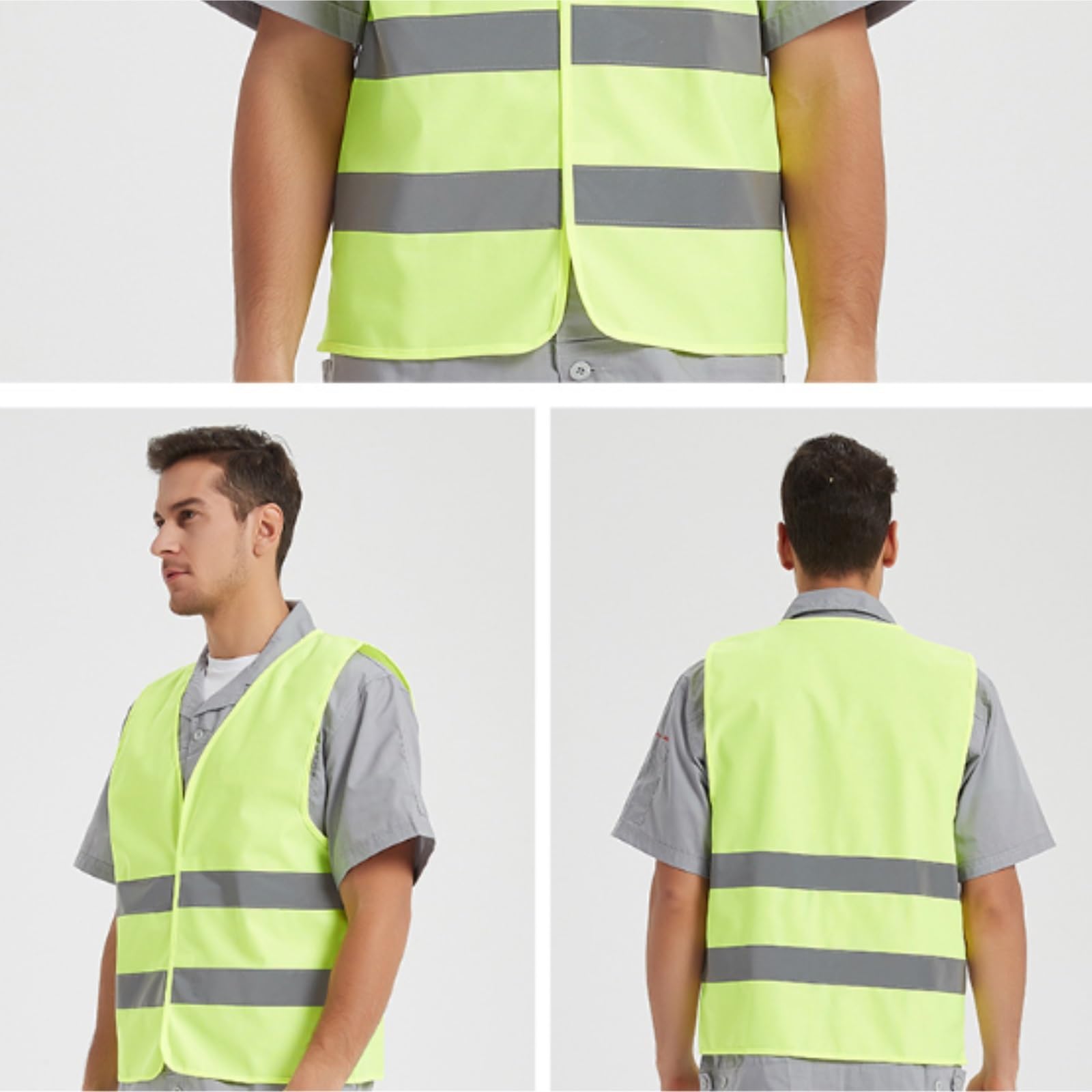 Industrielle Warnweste Wasserdicht Reflektierende Jacken Sicherheitsschutzkleidung Outdoor-Arbeitswesten ReißVerschluss Reflektierende Weste