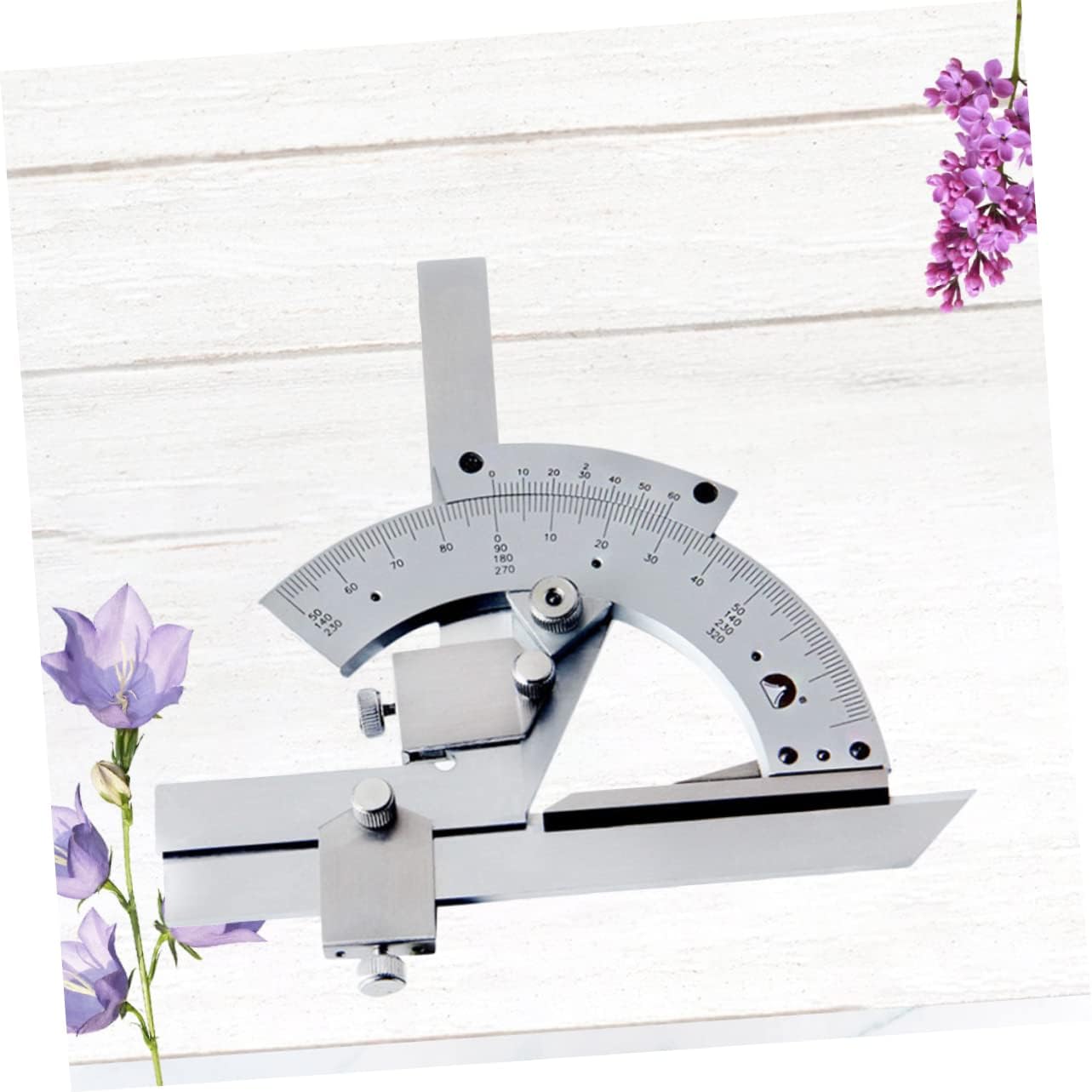 320Degree Precision Goniometer Angle Measuring Tool for Woodworking Includes Edged Extension Blade Box