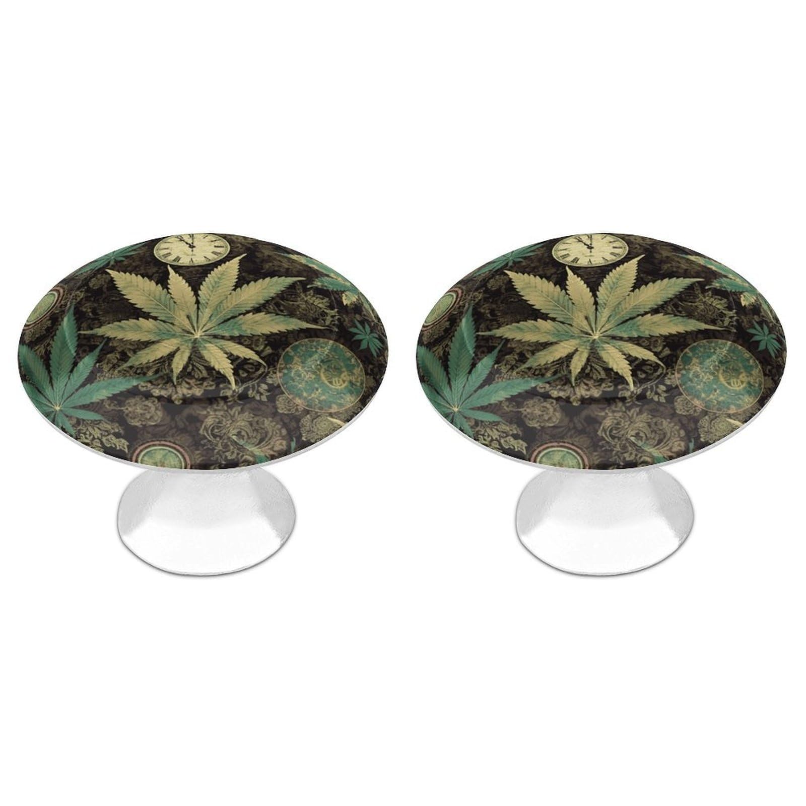 Btcowzrv Style A Puff In Time Weed Marijuana 2 Pack Cabinet Knobs Drawer Pulls