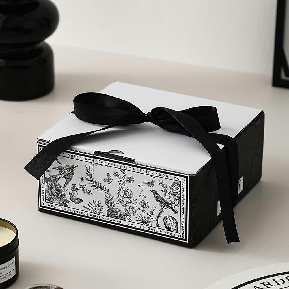 Set di 2 pezzi, Set di tazze da tè e piattini con fiori bianchi e neri, eleganti bicchieri francesi per colazione, tea party, ristorante e altro, estate – Bevande invernali, regali