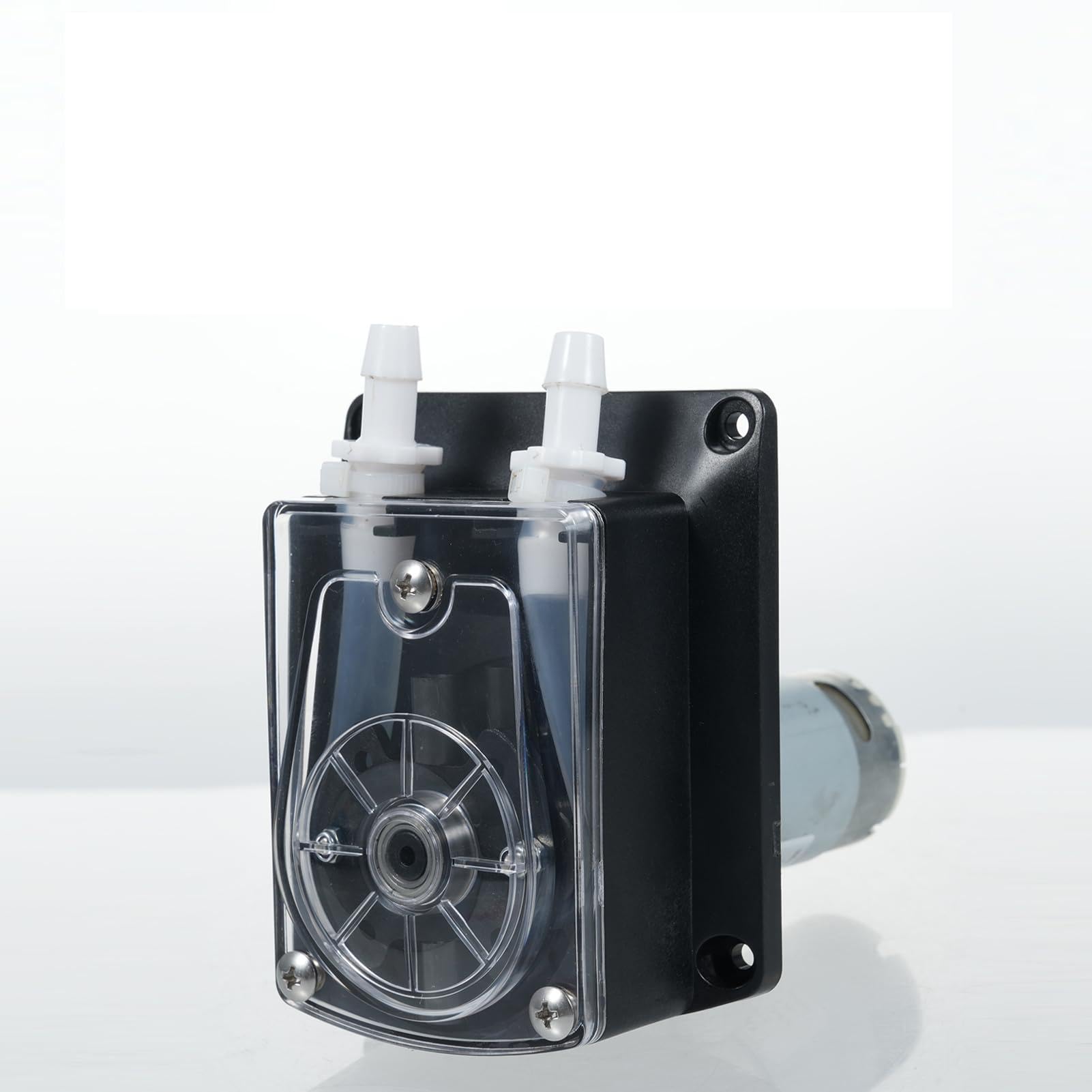 GROTHEN DC 24V Peristaltikpumpe mit Hohem Durchfluss, Effizient für die Chemische Analyse Im Labor, Dosierung von Zusätzen für Aquarien, Transparenter Silikonschlauch in Lebensmittelqualität