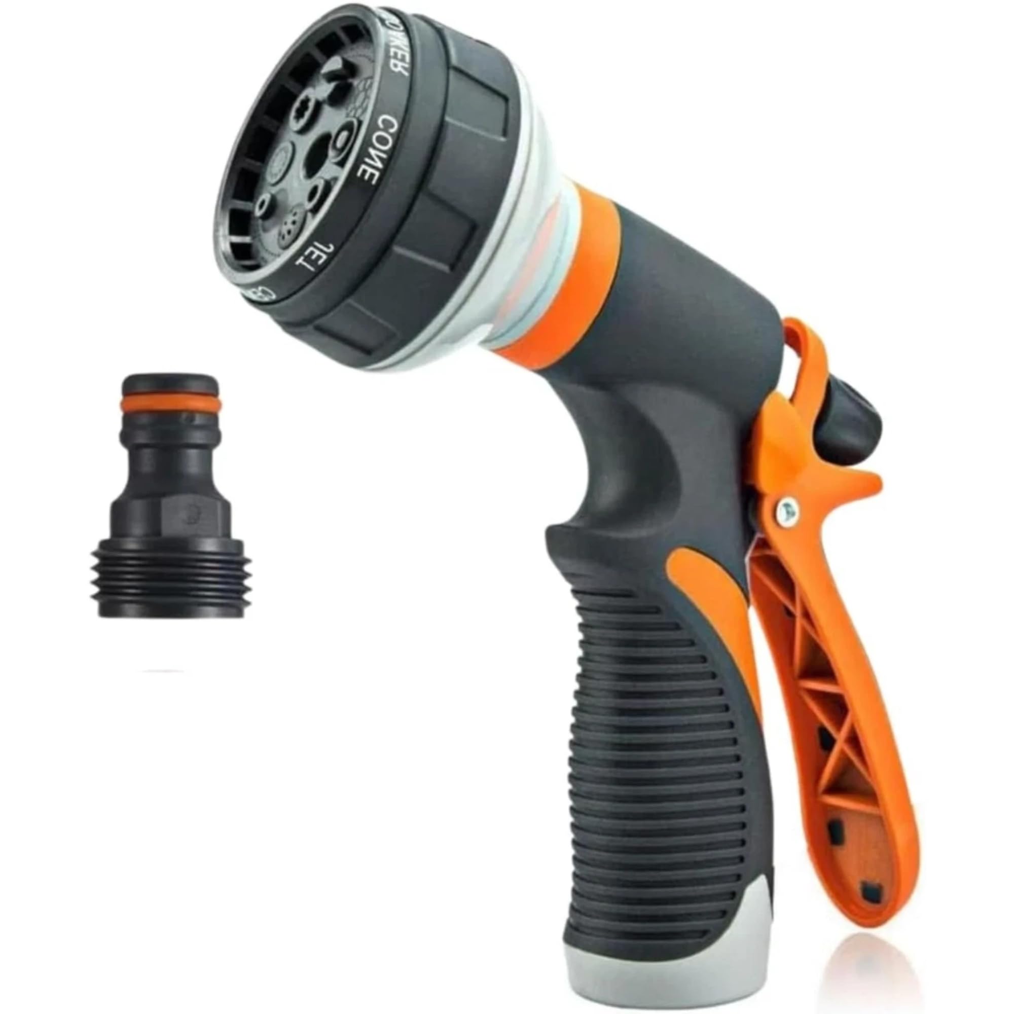 Garden Hose Spray Gun Set – 8 Adjustable Spray Patterns, High Pressure Nozzle with Hose Connectors – Ideal for Garden Watering, Lawn Care, Car Washing, Pet Bathing & Outdoor Cleaning