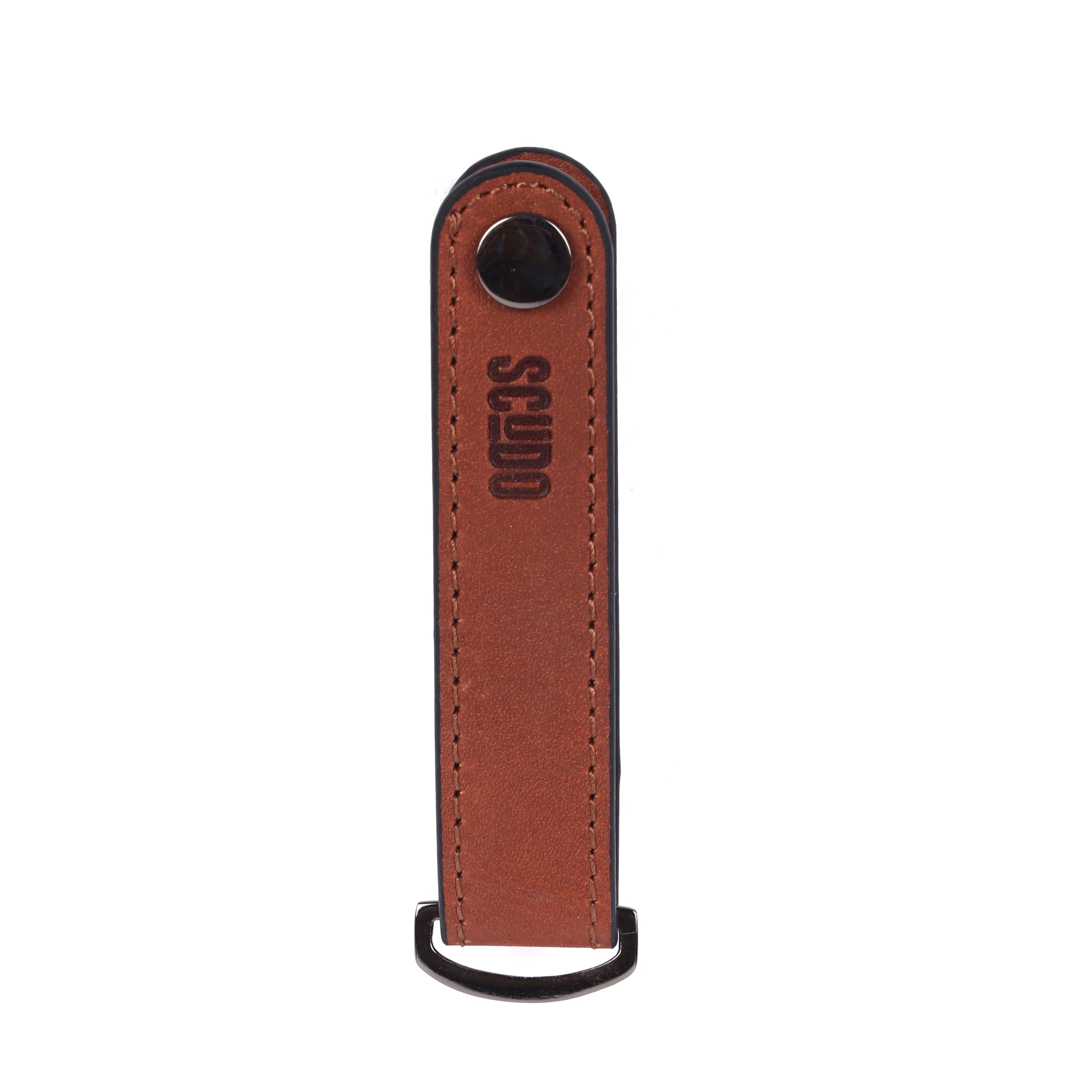 scudo Genuine Leather Key Organizer/Keyring for Neat Storage of Multiple Keys - Classic (Cognac)-picture-45