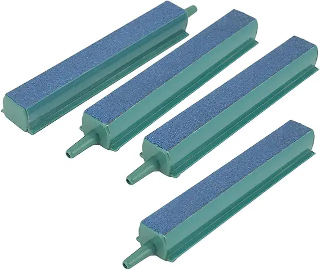 Pawfly 4-Pack Aquarium Air Stone Bars - 10cm Square Oxygen Diffusers for Fish Tanks