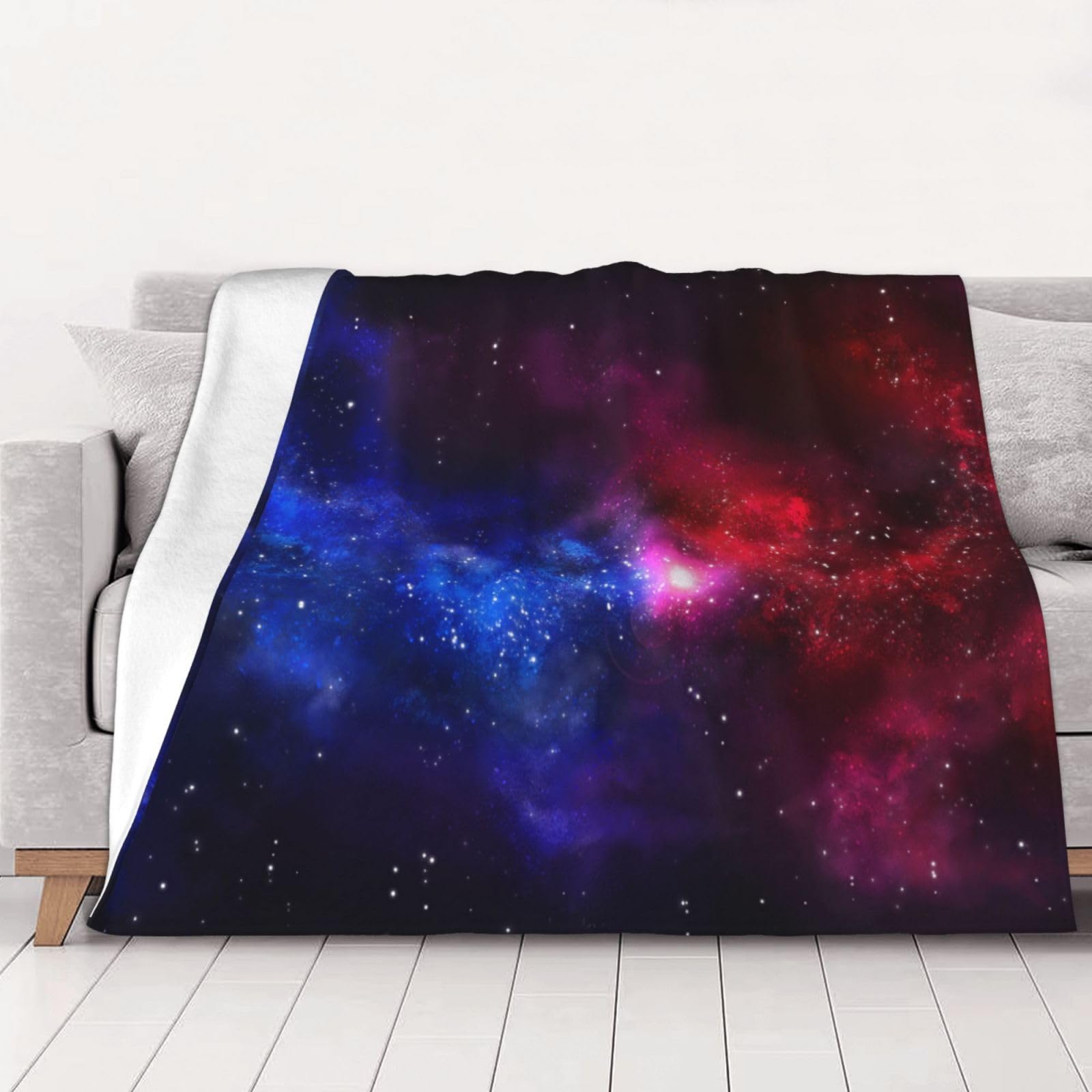 Couverture flanelle galaxie chaude contre le froid plaid lit et auto