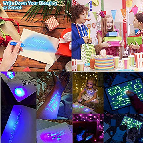 12 Geheime Pen met UV-licht, Onzichtbare Schrijven, Spy Onzichtbare UV Pennen Detective Verjaardagsfeestje Accessoire… - Image 8