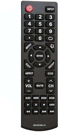 Nuevo reemplazo de control remoto NS-RC4NA-14 apto para Insignia LCD HDTV NS19E310NA15 NS-19E310NA15 NS22E400NA14 NS-22E400NA14 NS24D510NA15