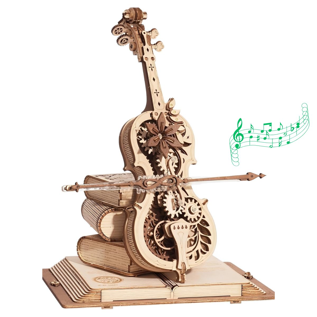 Magic Cello puzzle Model kits For Adults to Build,3D Wooden Puzzle,Home Desk Decoration Gift For Teens and Adults(AMK63)