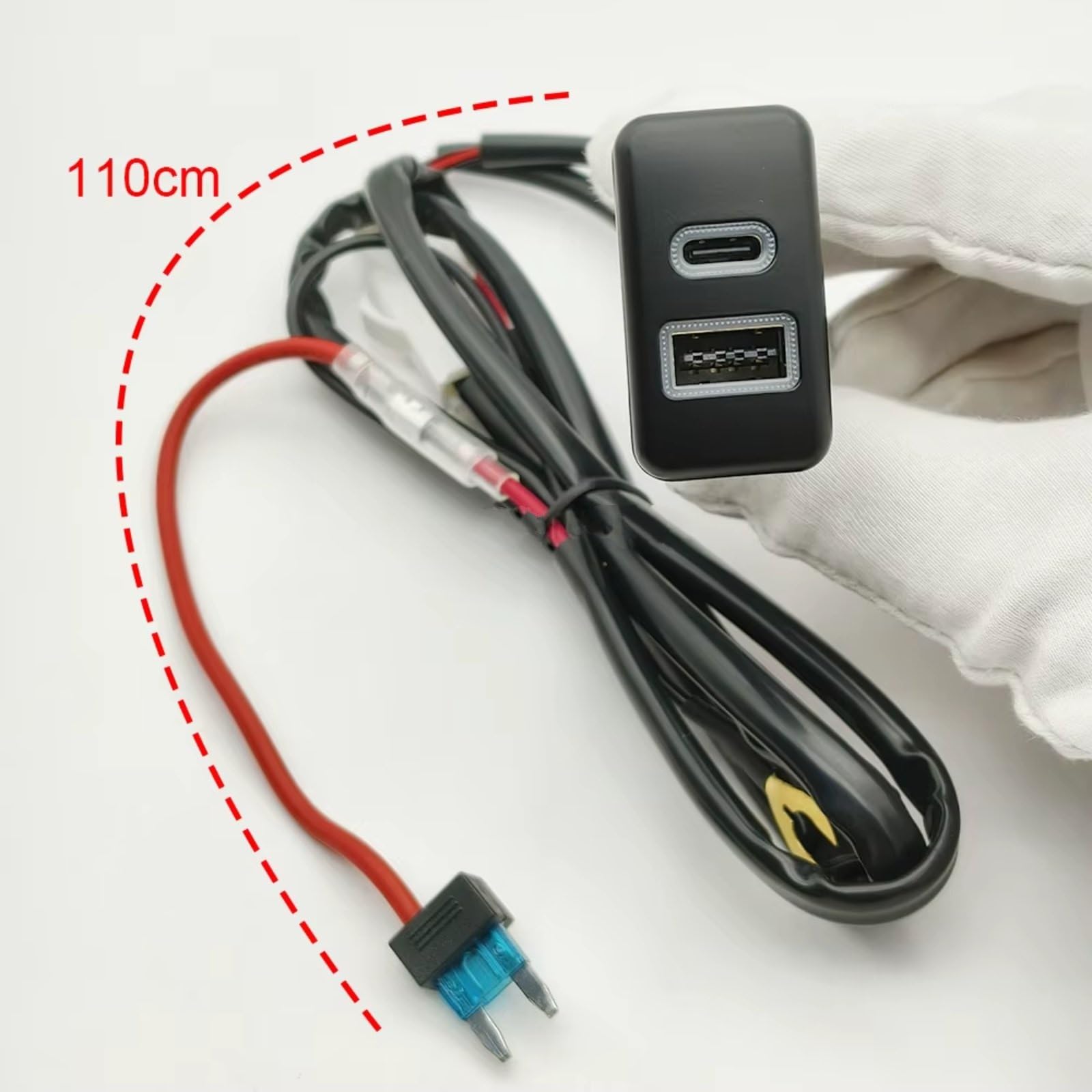 Prise USB Pour Console Toyota Pour LC120 Voiture Chargeur QC3.0 PD Double Prise Charge Rapide Adaptateur Charge Téléphone Interface USB AUX voiture