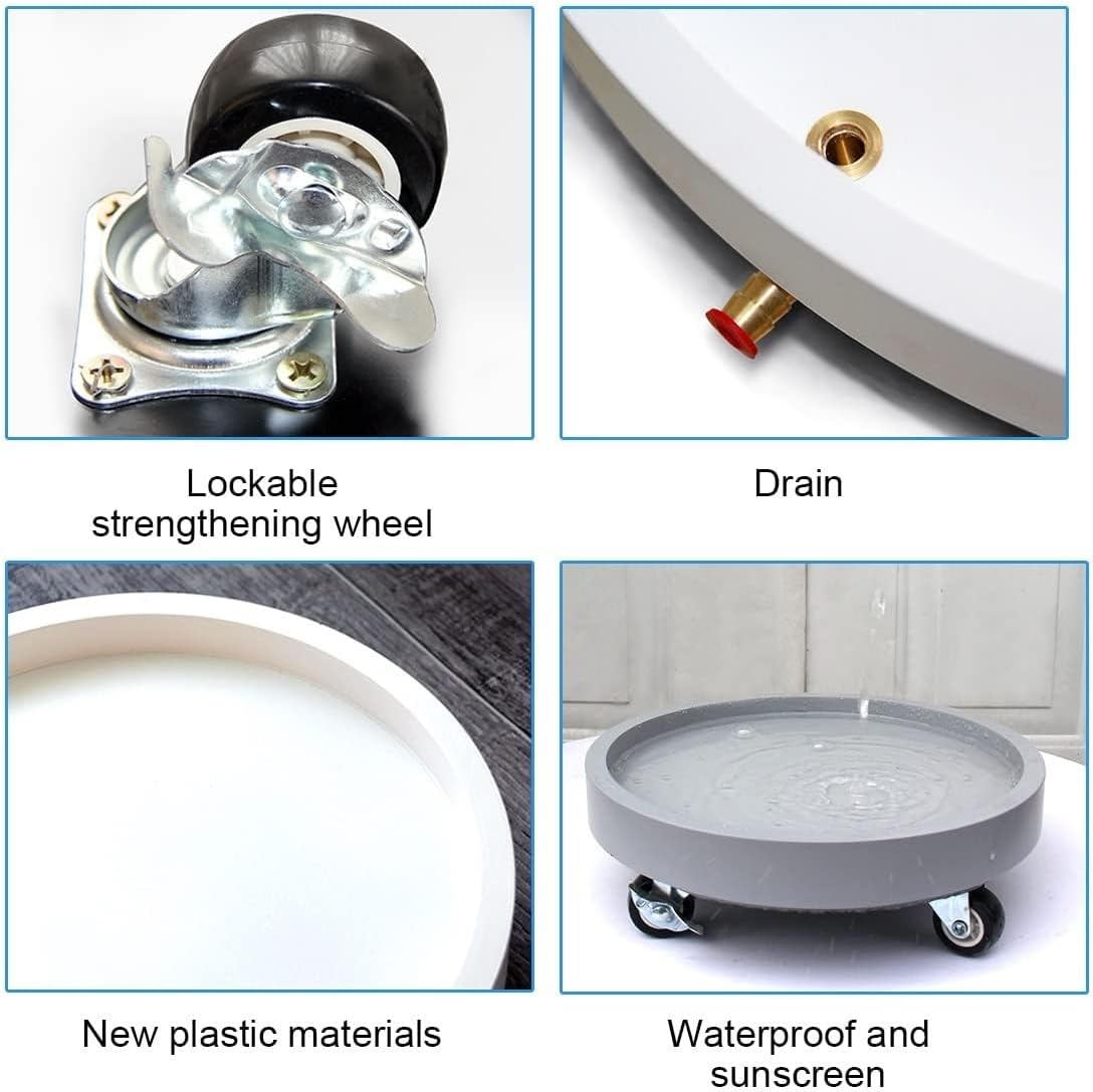 Plant Trolley Plant Pot Trolley,Plant Pallet Planter Trolley with Wheels Potted Plant Stand Heavy Duty Flower Pot Rack Mover On Rollers Dolly Outdoor Caddy Indoor Plant Tray