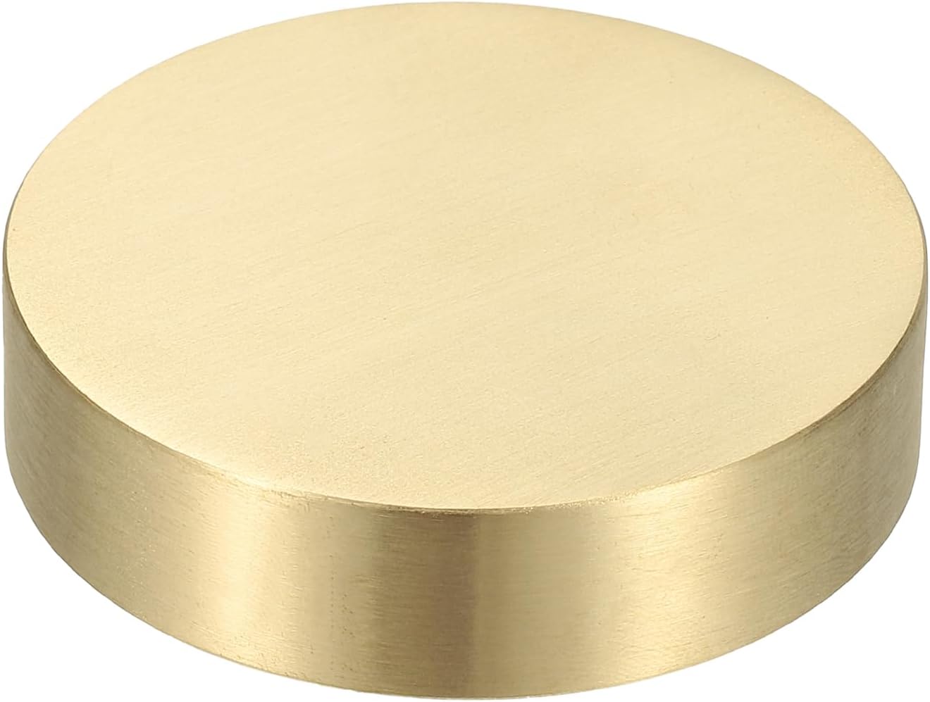 PATIKIL Chinese Calligraphy Paper Weight, 60mm Round Brass Paperweight Holding Paper Flat for Painting Writing Ink Drawing Desktop Home Office Decoration, Gold Tone