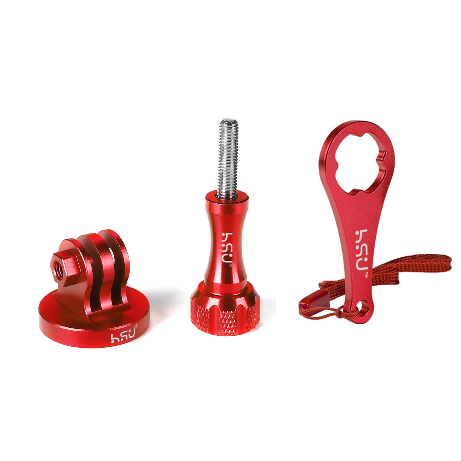 HSU Supporto Doppio in Alluminio per GoPro, Adattatore più Lungo per GoPro con Telaio Media Mod o Custodia Impermeabile HSU Supporto Doppio in Alluminio per GoPro, Adattatore più Lungo per GoPro con Telaio Media Mod o Custodia Impermeabile