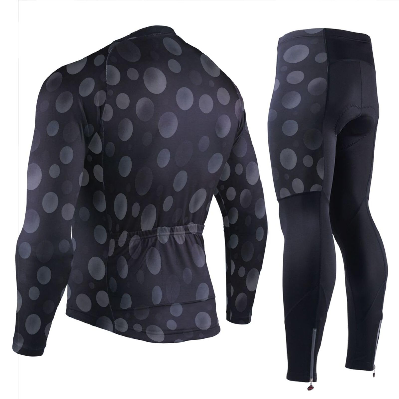Langärmeliges Radtrikot mit Taschen, Windbreaker, langärmelig, 3D-gepolstert