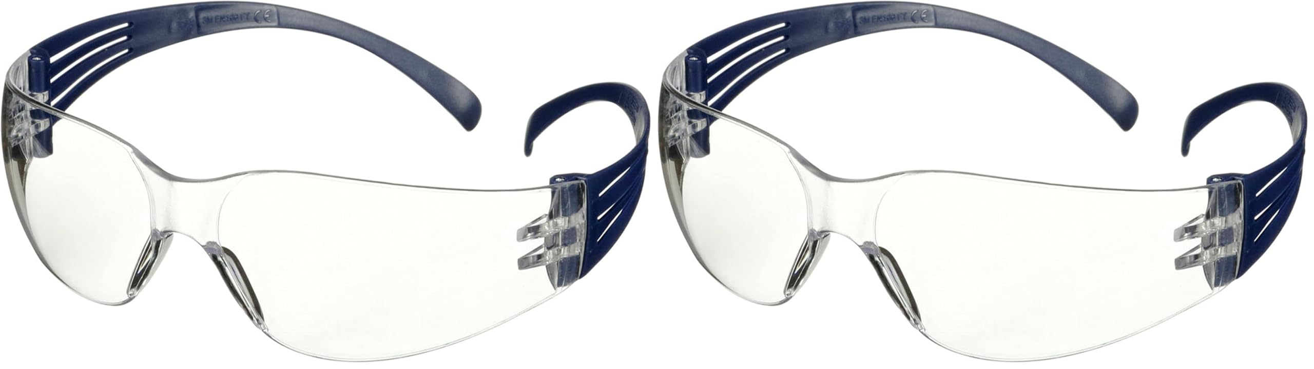 3M SecureFit 100 SF101AS-BLU Schutzbrille – klare Scheibe, blaue Bügel, Antikratz-Beschichtung