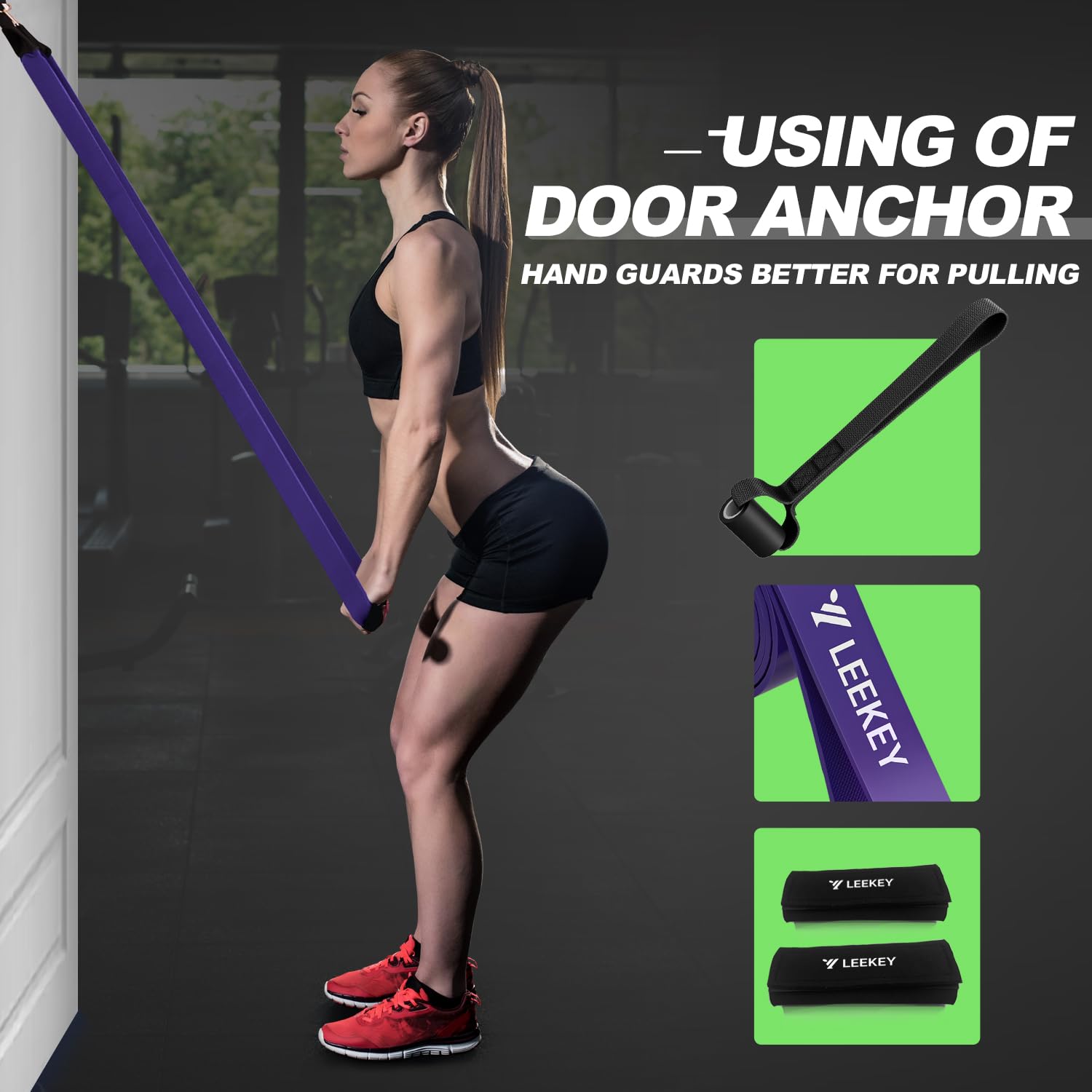 LEEKEY Bandas de resistencia, bandas de ejercicio, bandas de asistencia para dominadas, juego de bandas de entrenamiento, bandas para entrenamiento, banda para hombres y mujeres, entrenamiento de