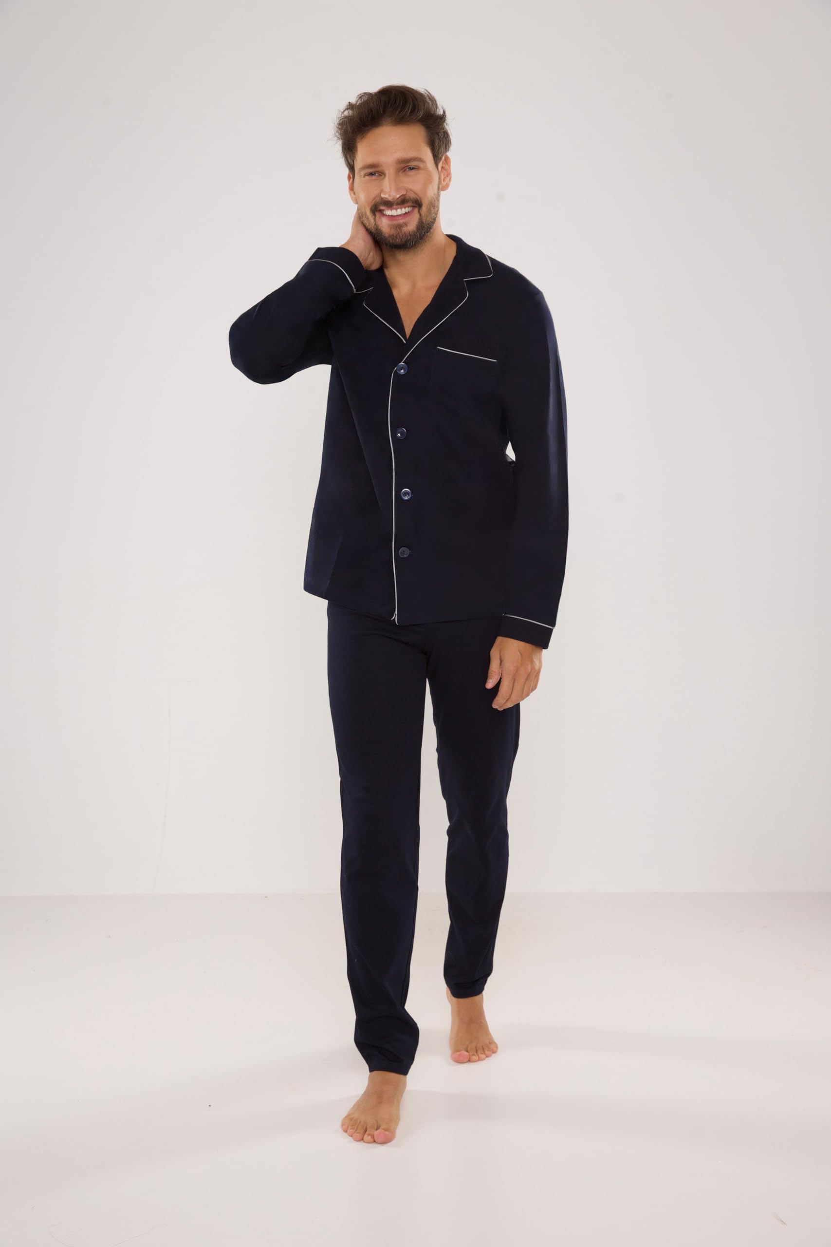 FOREX Lingerie edler Herren-Pyjama aus 100% Baumwolle, Verschiedene Modelle