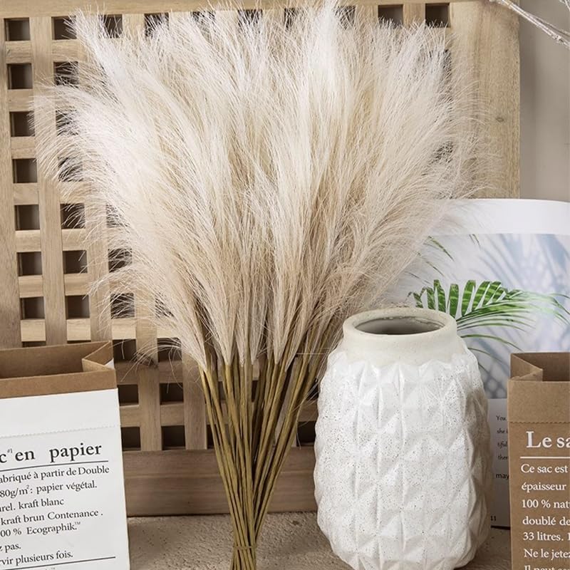 Pampas Grass grande 5/10pcs flores artificiales para decoración miniatura 3