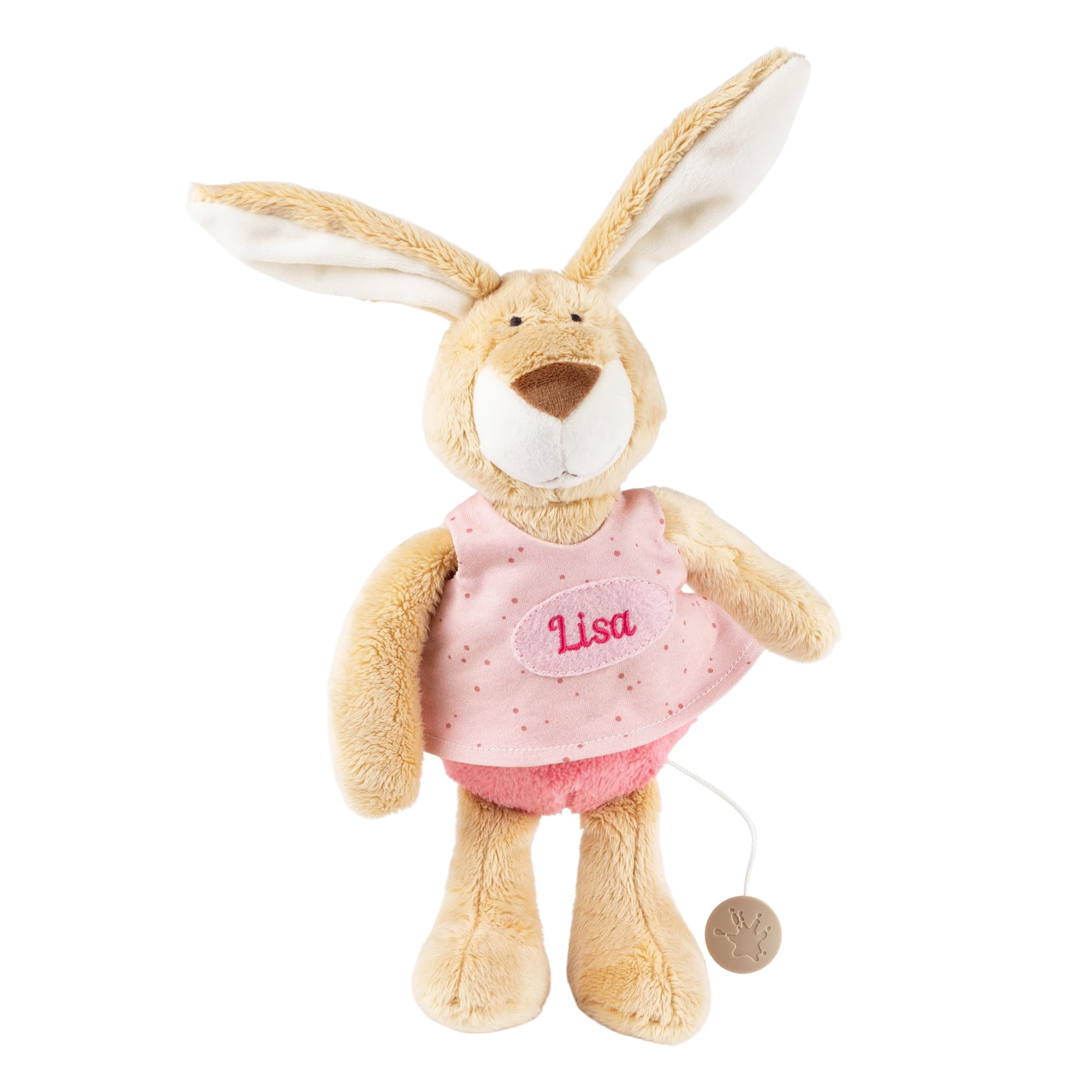 sigikid Caja de música personalizable con nombre bordado y melodía de deseo, regalo de nacimiento o bautismo, ayuda para dormir para recién nacidos, juguete de peluche