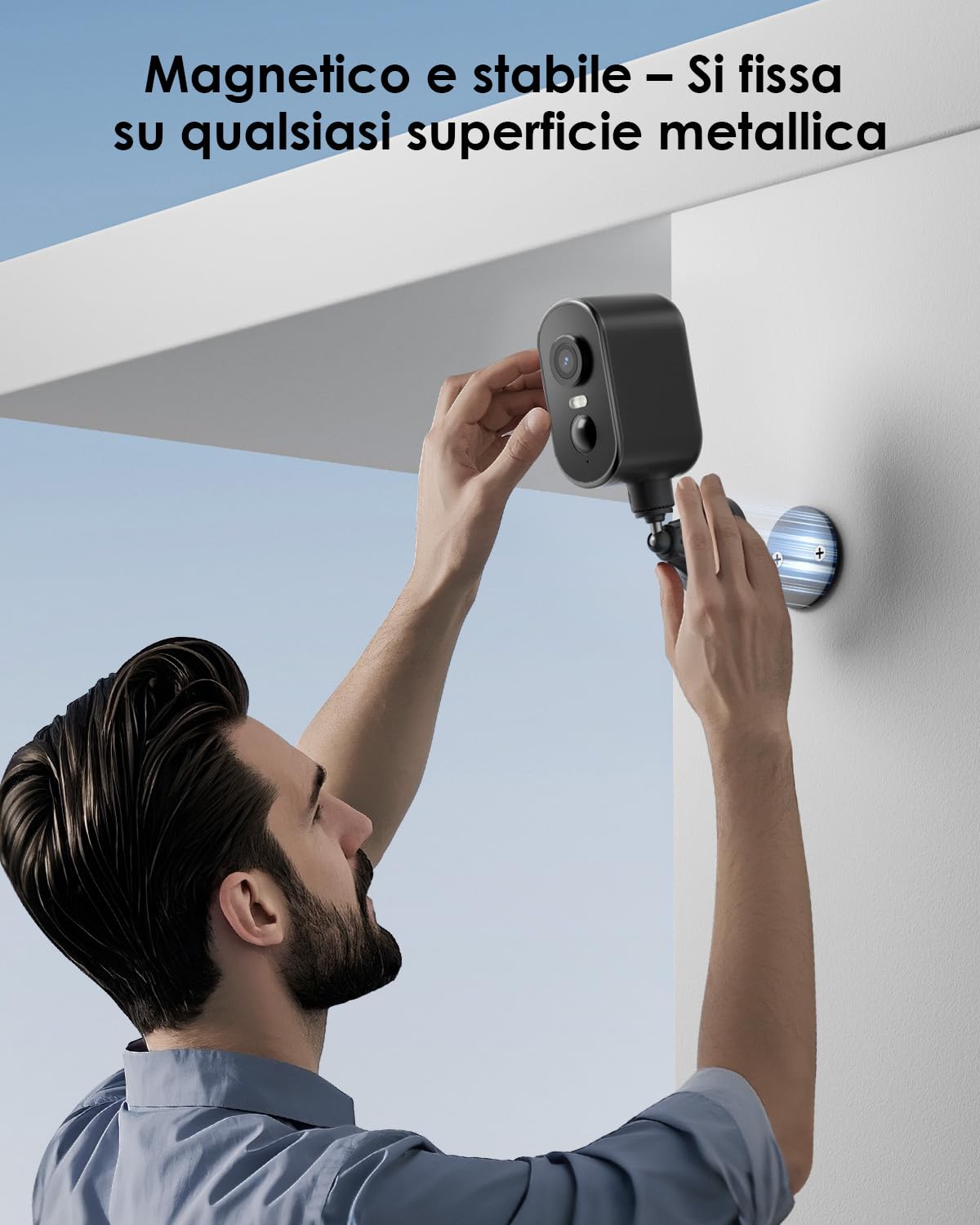 CZEview Telecamera di Sicurezza IP65, 2k, WiFi/Ethernet, Visione Notturna 10m, Audio Bidirezionale, Rilevamento Movimento (nero)