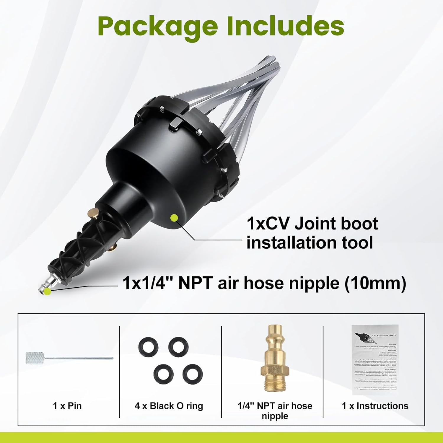 Universal Pneumatic CV Joint Boot Installation Tool, Pneumatic CV Joint Boot Spreader & Expander - Ideal for All Universal and Original Vehicle CV Joint Boots, Install & Removal Air Tool