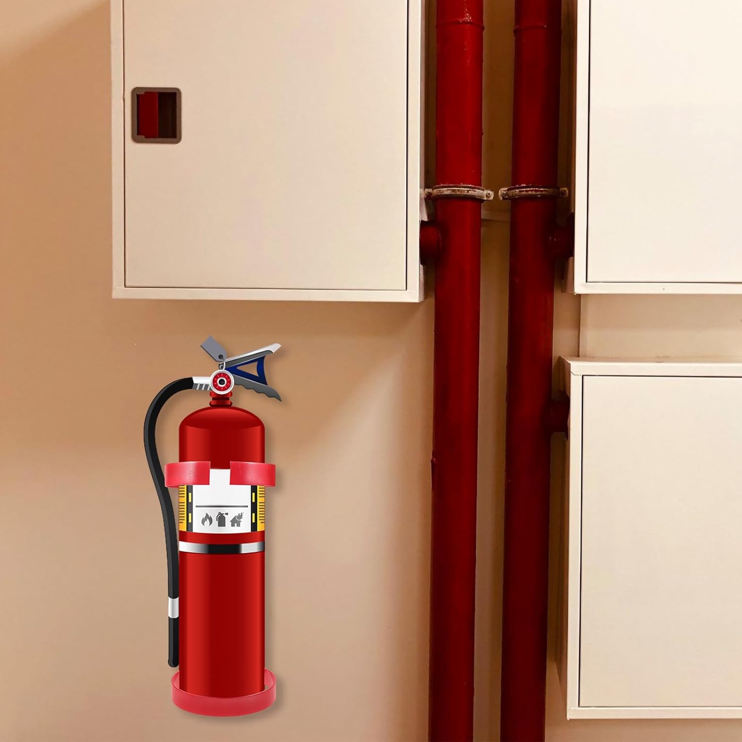 Metal Fire Extinguisher Mounting Bracket Double Ring Holder for 5-6Kg Extinguishers for Vehicles and Boats